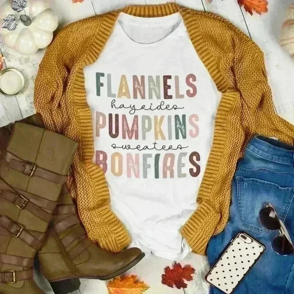 Nataly thyme things i love in fall girl tee shirt - Picture 2 of 2